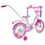 Detský bicykel 16" Fuzlu Lilly bielo-ružový